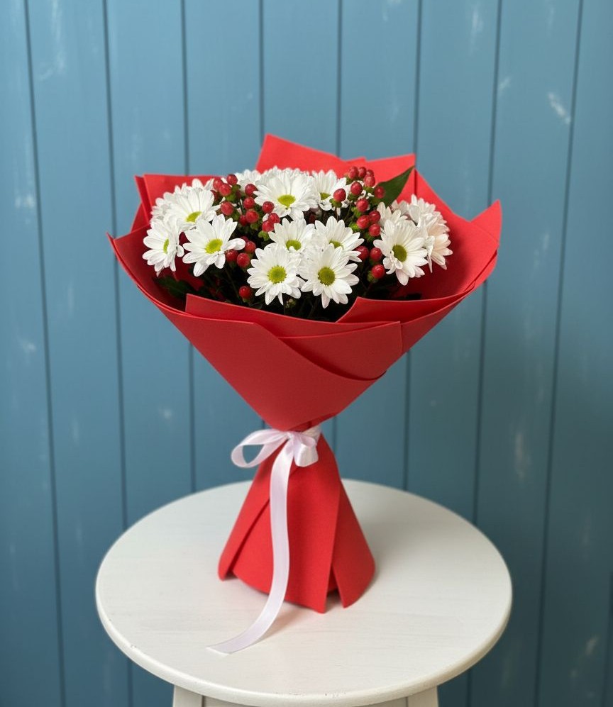 Букет цветов из: Хризантемы в Павлова