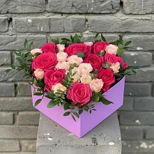 Цветочная композиция из Розы в коробке в Павлова