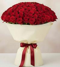 Букет 101 Красная роза Милано в Павлова
