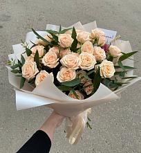 Букет Кремовые розы Латте в Павлова