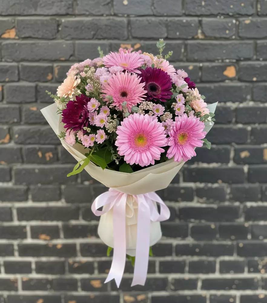 Букет цветов из: Герберы и Хризантемы в Павлова