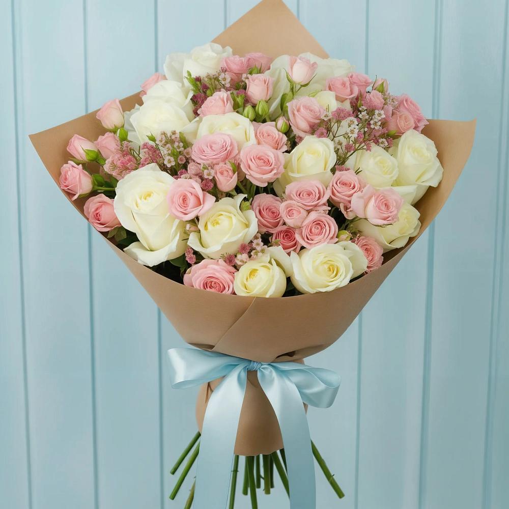 Букет цветов из: Розы в Павлова