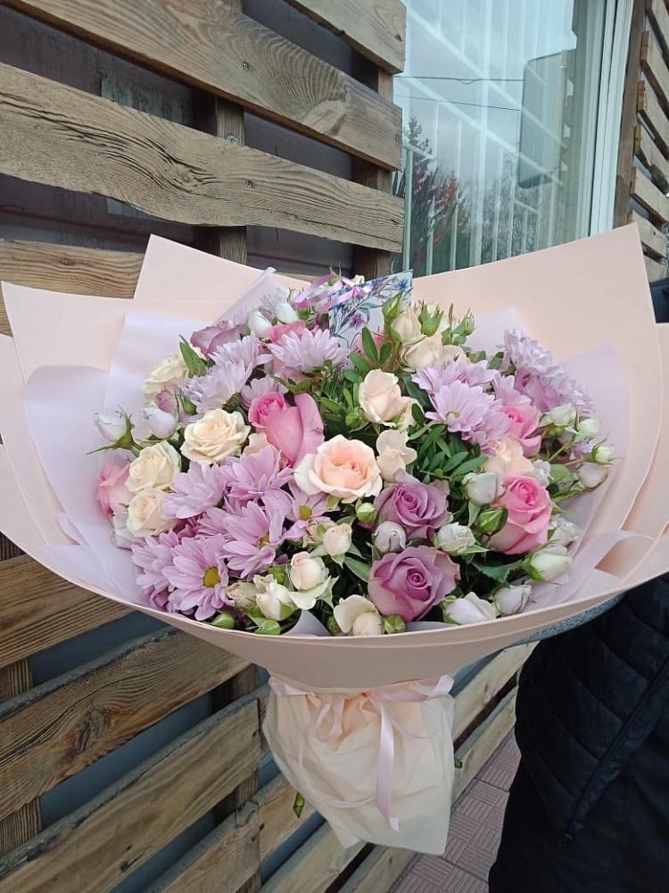 Букет цветов из: Розы и Хризантемы в Павлова