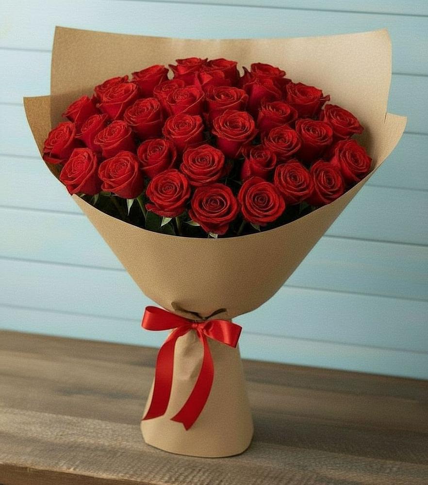 Букет Красные розы Милано в Павлова