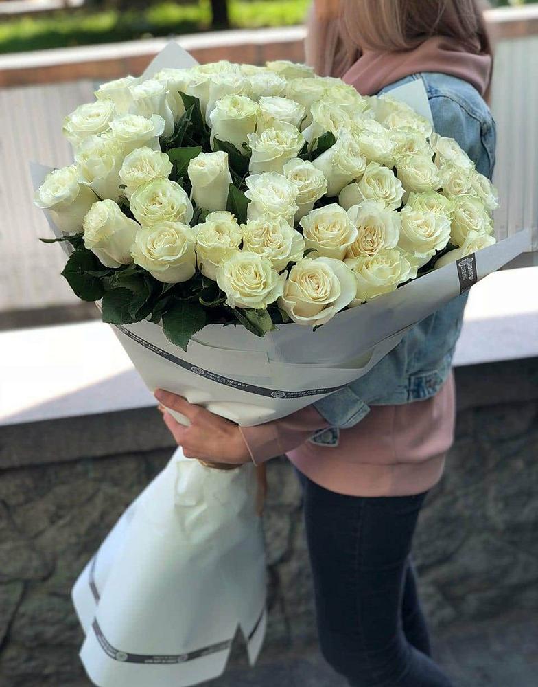 35 Белых роз в Павлова Букет 35 Белых роз в Павлова