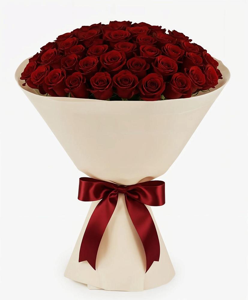 Букет 101 Бордовая роза Блэк Бакарра в Павлова